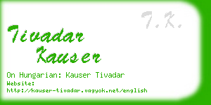 tivadar kauser business card